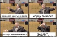 разворот в пять приёмов морду выносит полтора парковочных места GALANT.