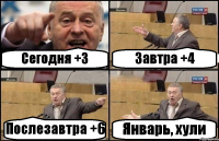 Сегодня +3 Завтра +4 Послезавтра +6 Январь, хули