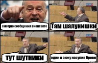 смотрю сообщения вконтакте Там шалунишки тут шутники один я сижу насупив брови