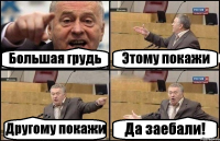 Большая грудь Этому покажи Другому покажи Да заебали!