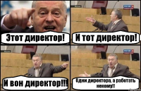 Этот директор! И тот директор! И вон директор!!! Одни директора, а работать некому!!