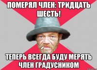 Померял член: тридцать шесть! Теперь всегда буду мерять член градусником