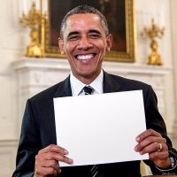 Досжан, Комикс Обама с табличкой