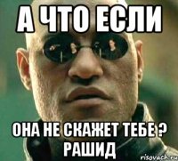 А что если Она не скажет тебе ? Рашид