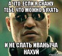 а что, если я скажу тебе, что можно бухать и не слать Иваныча нахуй