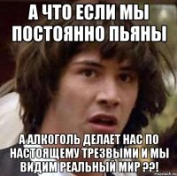 А что если мы постоянно пьяны А алкоголь делает нас по настоящему трезвыми и мы видим реальный мир ??!