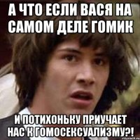 А что если Вася на самом деле гомик и потихоньку приучает нас к гомосексуализму?!