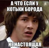 А что если у Котьки борода не настоящая