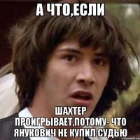 а что,если шахтер проигрывает,потому- что янукович не купил судью