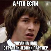 А что если Украина наш стратегический партнер