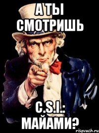 А ты смотришь C.S.I.: Майами?