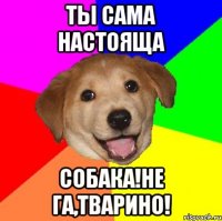 ТЫ САМА НАСТОЯЩА СОБАКА!НЕ ГА,ТВАРИНО!