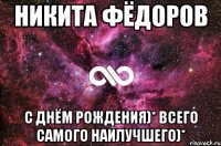 Никита Фёдоров С Днём рождения)* Всего самого наилучшего)*