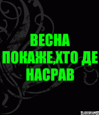 Весна покаже,хто де насрав