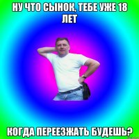 Ну что сынок, тебе уже 18 лет когда переезжать будешь?