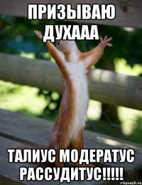 Призываю духааа Талиус модератус рассудитус!!!!!