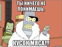 ТЫ НИЧЕГО НЕ ПОНИМАЕШЬ, КУСОК МЯСА!!!