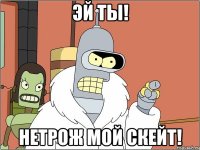 Эй ты! НЕТРОЖ МОЙ СКЕЙТ!