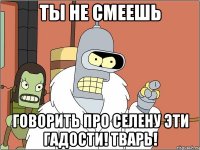 Ты не смеешь Говорить про Селену эти гадости! Тварь!