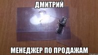 Дмитрий менеджер по продажам