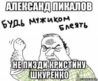 Александ Пикалов Не пизди Кристину Шкуренко