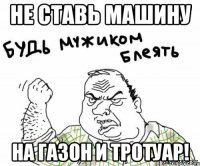 НЕ СТАВЬ МАШИНУ НА ГАЗОН И ТРОТУАР!