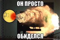 Он просто ОБИДЕЛСЯ