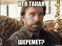 Кто такая Шеремет?