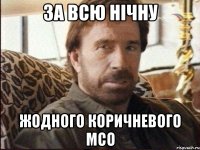 за всю нічну жодного коричневого мсо