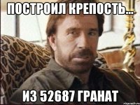 построил крепость... из 52687 гранат