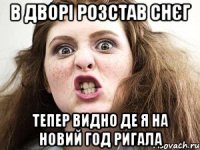 в дворі розстав снєг тепер видно де я на новий год ригала