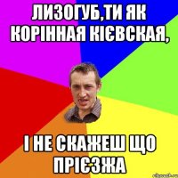 Лизогуб,ти як корінная Кієвская, І не скажеш що прієзжа