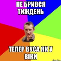 Не брився тиждень Тепер вуса як у Віки