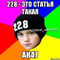 228 - это статья такая Ак47