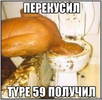 ПЕРЕКУСИЛ TYPE 59 ПОЛУЧИЛ