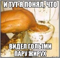 и тут я понял, что видел голыми пару жирух