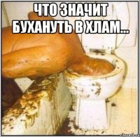 Что значит бухануть в хлам... 