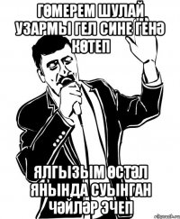 Гөмерем шулай узармы гел сине генә көтеп ялгызым өстәл янында суынган чәйләр эчеп