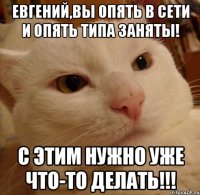 Евгений,вы опять в сети и опять типа заняты! С этим нужно уже что-то делать!!!