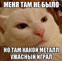Меня там не было Но там какой металл ужасный играл