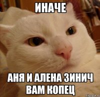 иначе аня и алена зинич вам копец