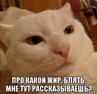  про какой жир, блять, мне тут рассказываешь?