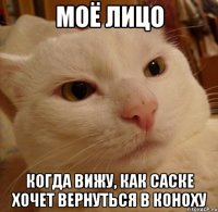 Моё лицо когда вижу, как Саске хочет вернуться в Коноху