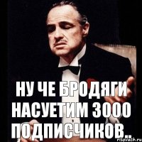 Ну че бродяги насуетим 3000 подписчиков..