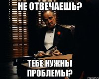 Не отвечаешь? тебе нужны проблемы?