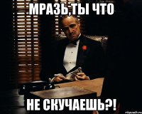 Мразь,ты что не скучаешь?!