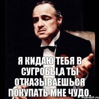 Я кидаю тебя в сугробы,а ты отказываешься покупать мне чудо.