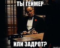 ты геймер или задрот?