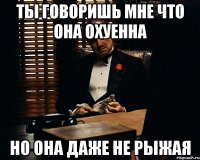 ты говоришь мне что она охуенна но она даже не рыжая