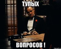 тупых вопросов !